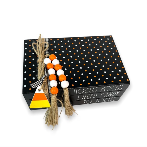Rae Dunn Hocus Pocus Book stack Halloween Fall Decor - Picture 4 of 5